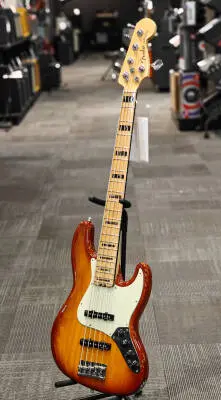 Fender - AM ELITE J-BASS V ASH MN TBSB W/CS 2